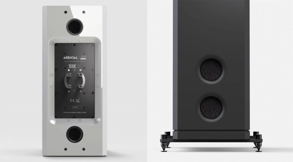 arendal sound 1723 THX系列的音箱有彈性的調整設計，低音反射孔可以透過塞入特製的泡棉成為密封箱。